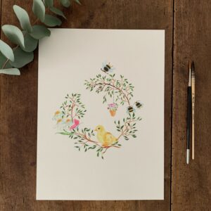 Affiche "Petit Poussin de printemps"