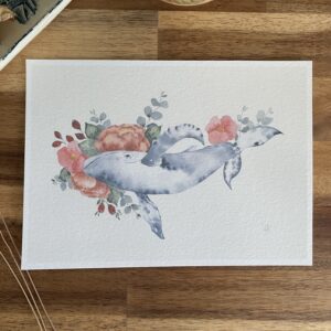 Affiche "La baleine fleurie"