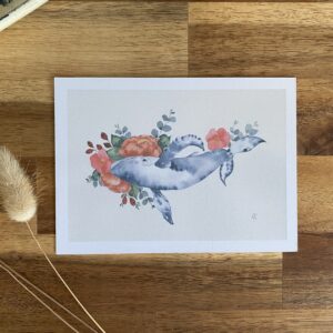 Carte "La baleine fleurie"