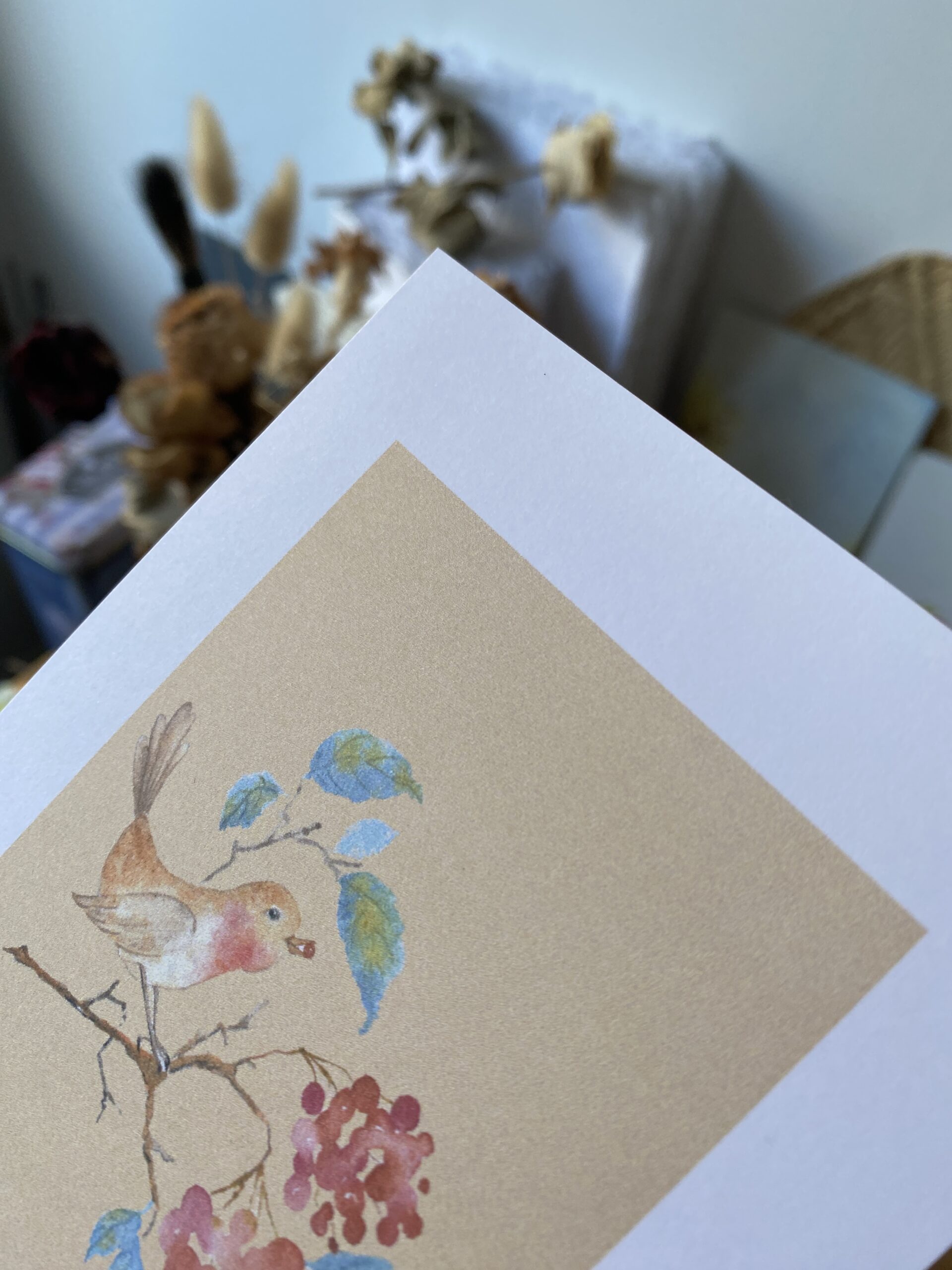 L'oiseau sur sa branche - Papier Glacé (Avec Enveloppe) – Image 2