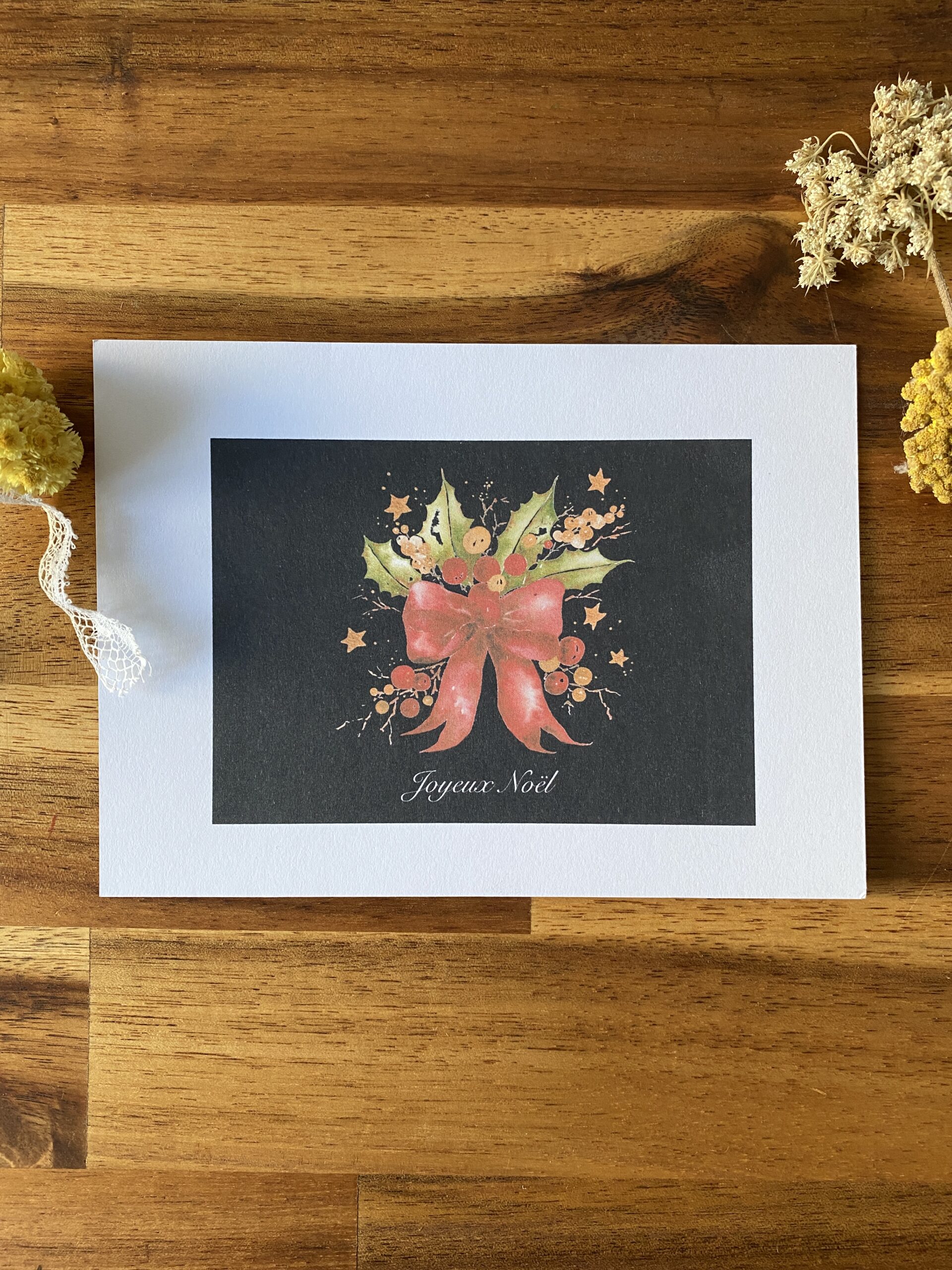 Noeud de Noël - Papier glacé (Avec Enveloppe)