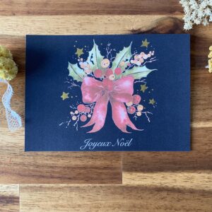 Noeud de Noël - Papier glacé (Avec Enveloppe)