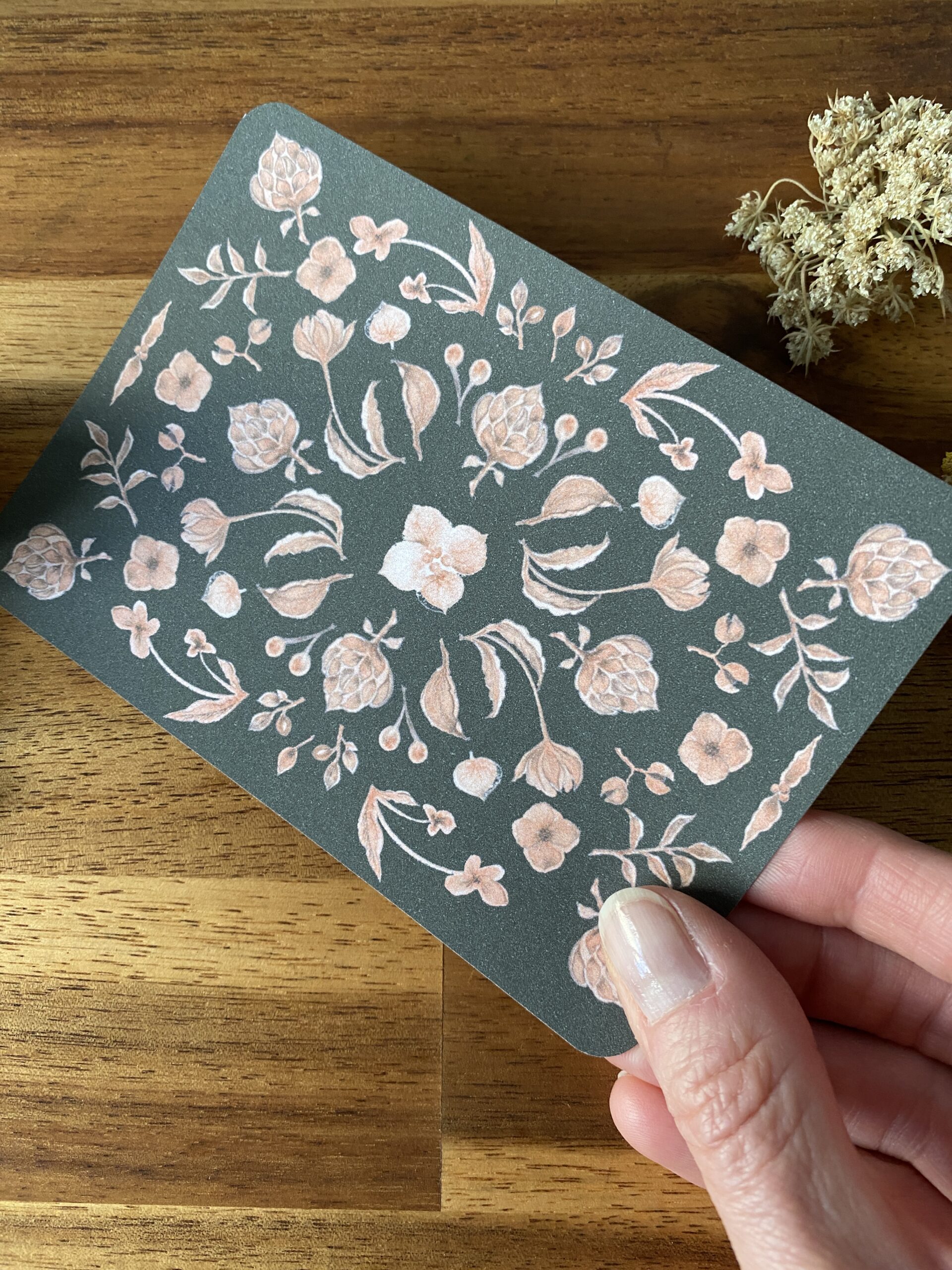 Cigale et fleurs d'hortensia - Papier Glacé - "Porte bonheur" – Image 2