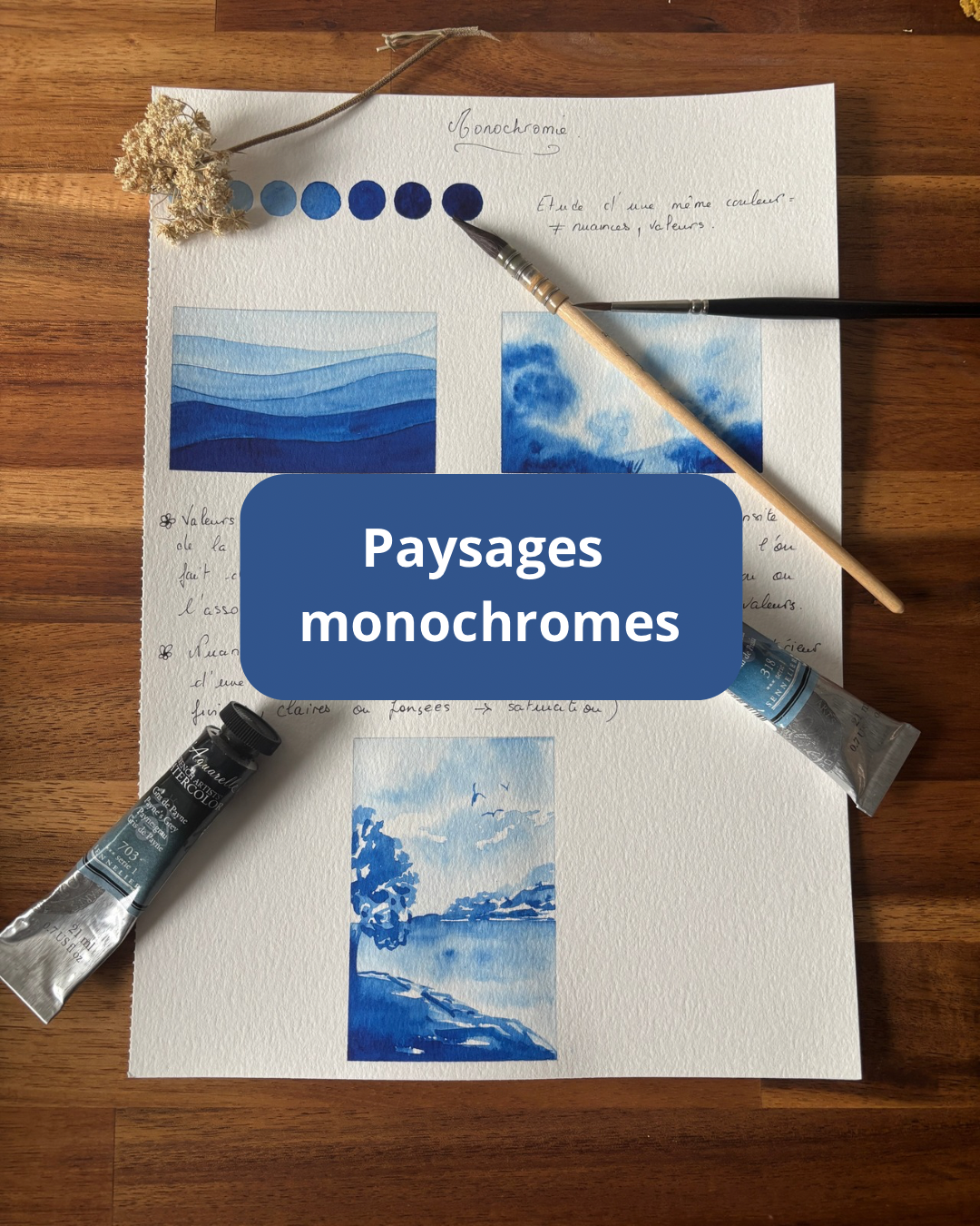 Atelier Aquarelle 22/01 : Paysages monochromes