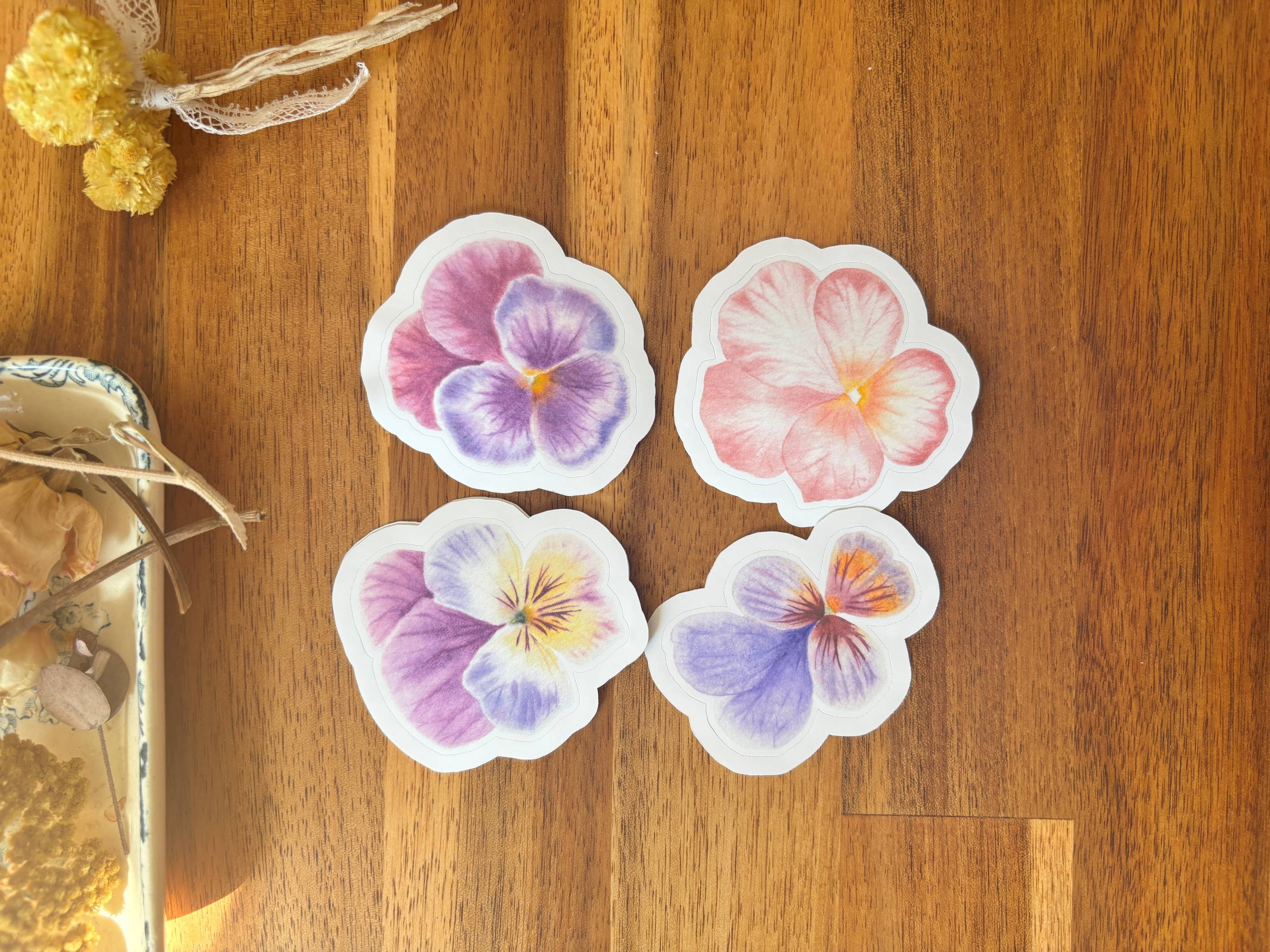 Stickers "Pensées" (Lot de 4)